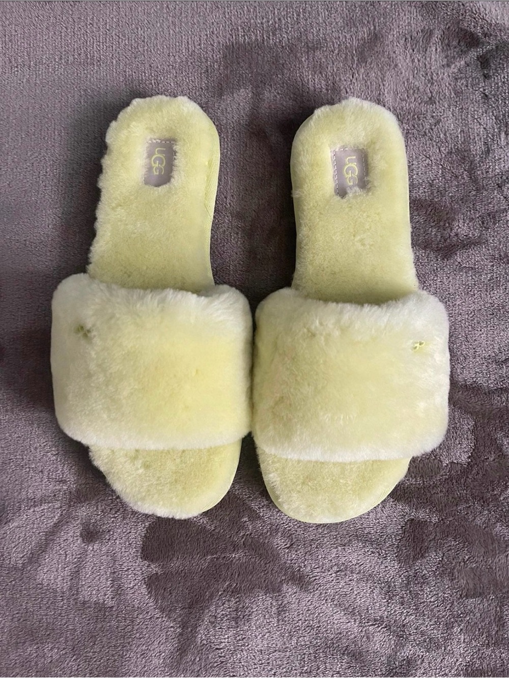 UGG Women's Lemon Sheepskin Slide Slippers
